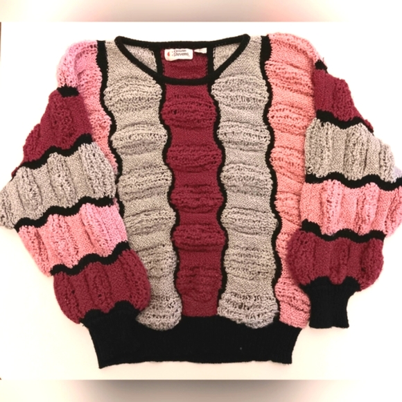 Cristin Stevens Sweaters - VTG noodle knit striped sweater. Cristin Stevens. Large.